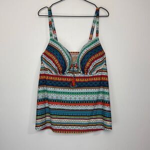 Lane Bryant Cacique Tribal Print 44D